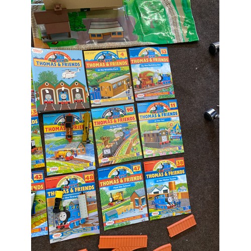 272 - Large Selection of Thomas and Friends track, play matts, Trains, magazines etc