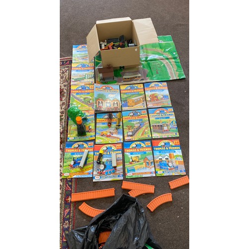 272 - Large Selection of Thomas and Friends track, play matts, Trains, magazines etc