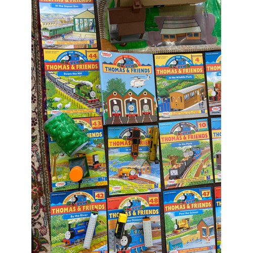 272 - Large Selection of Thomas and Friends track, play matts, Trains, magazines etc