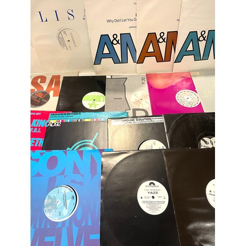 123 - Selection of 12inch DJ/Promo singles, includes A&M, Gee Street, Lisa approx 25 records in total