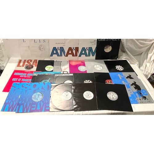 123 - Selection of 12inch DJ/Promo singles, includes A&M, Gee Street, Lisa approx 25 records in total