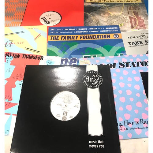 84 - Large selection of 12 inch assorted record singles to include Postiva, Audrey Hall, Denise Gordon et... 