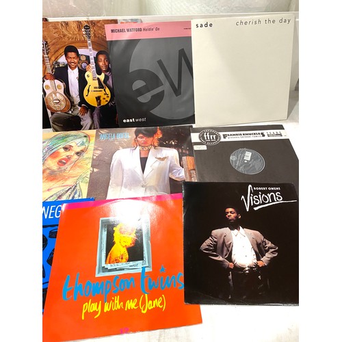 106 - Large selection of 12 inch dance, R&B and soul record singles to include Peggi Blu, Sade, Micheal Wa... 