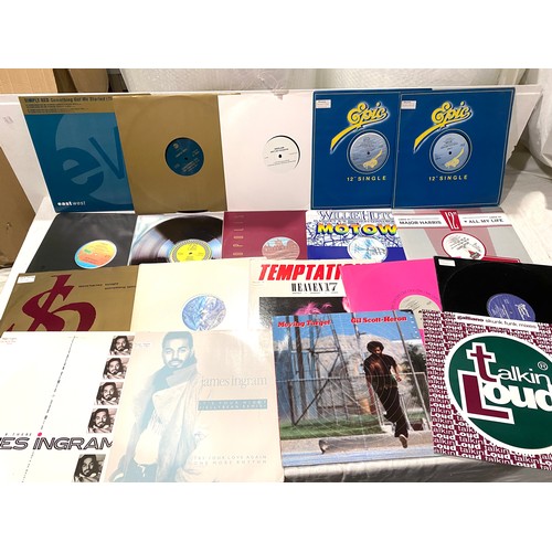 122 - Large selection of 12 inch dance, R&B and soul record singles to include Talking Loud, James Ingram,... 