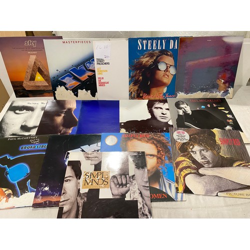 102 - Selection of pop/inst LP records to include Sky, Simply Red and Paul Mcartney