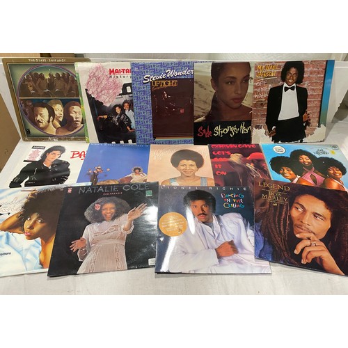 98 - Selection of Reggae and Motown LP records to include Bob Marley, Lionel Richie, Mavin Gaye, Linda Le... 