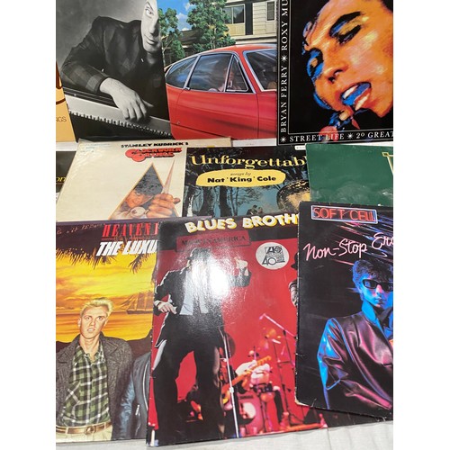 96 - Selection of assorted LPs Vinyl records to include Brian Ferry, Blues Brothers etc