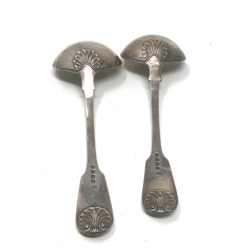 30 - 2 georgian silver ladles London silver hallmarks