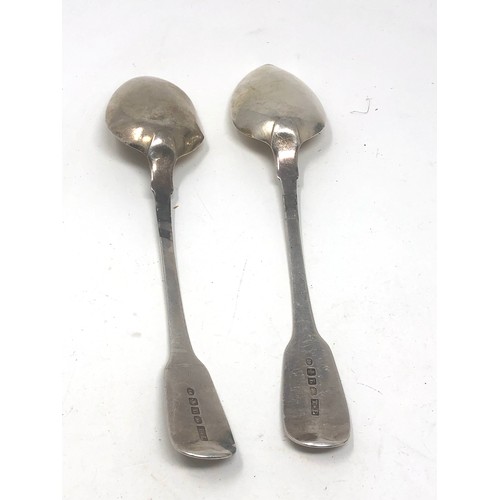 20 - 2 georgian silver serving spoons