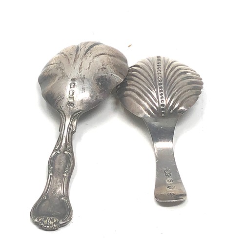 28 - 2 antique silver tea caddy spoons