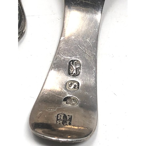 28 - 2 antique silver tea caddy spoons