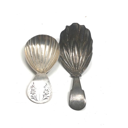 17 - 2 georgian silver tea caddy spoons