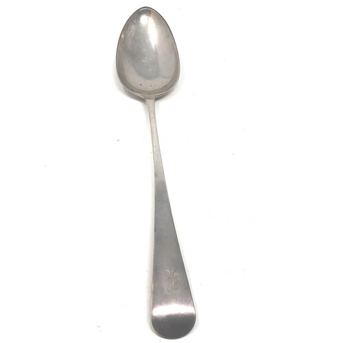 27 - Georgian silver serving spoon London silver hallmarks