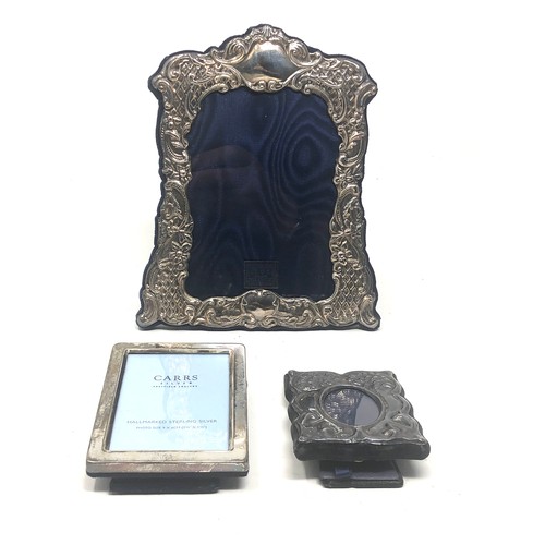 50 - 3 silver picture frames