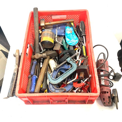 273 - Large selection of hand tools to include G Clamps, hammers etc