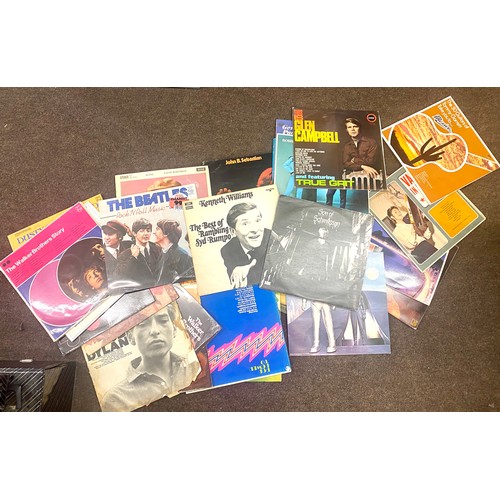 150 - Large selection of LP's / records to include Sons of Schmilsson, Dusty Springfield, The Beatles, Ken... 