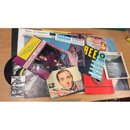 137 - Large selection of assorted 45s includes Charles Aznacour, Beethoven etc