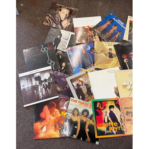 126 - Selection of assorted records includes Dr Hook, Micheal boulton, Thompson Twins, The Three Degrees, ... 