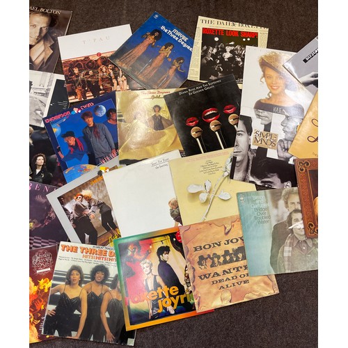 126 - Selection of assorted records includes Dr Hook, Micheal boulton, Thompson Twins, The Three Degrees, ... 