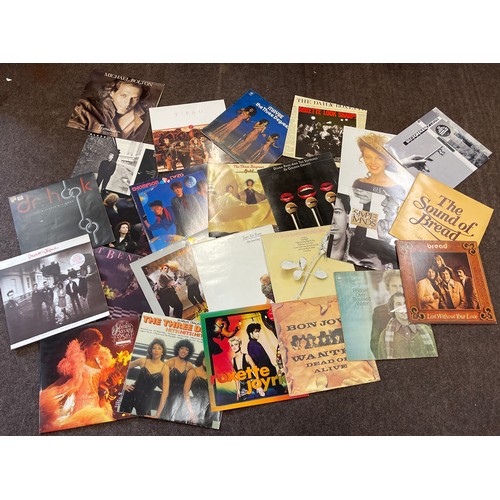 126 - Selection of assorted records includes Dr Hook, Micheal boulton, Thompson Twins, The Three Degrees, ... 