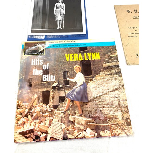 177 - Vera Lynn Where in the World Record, Vera Lynn Hits of The Blitz record and a Signed Vera Lynn Photo