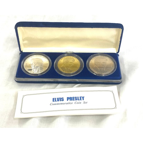 392 - 1993 Marshall Island Elvis Presley Coin set Boxed COA to include $50, $10, $5 coins ($50 coin is pur... 