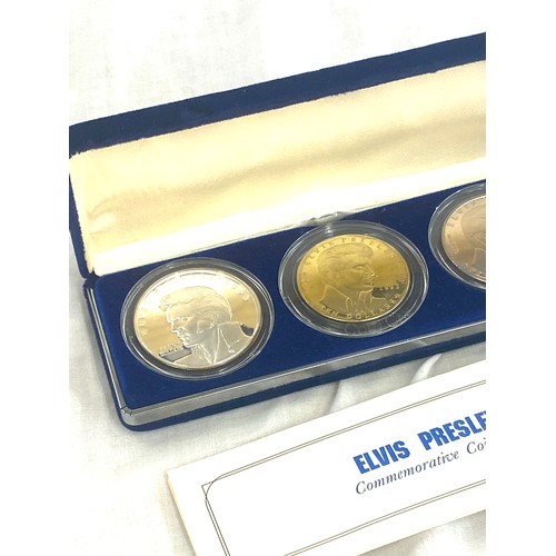 392 - 1993 Marshall Island Elvis Presley Coin set Boxed COA to include $50, $10, $5 coins ($50 coin is pur... 