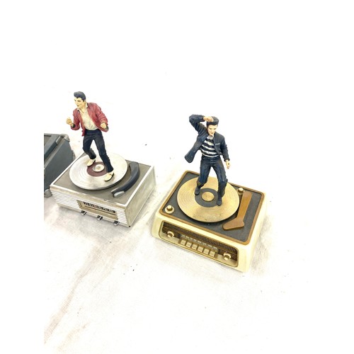 382 - Three Franklin Mint Elvis Presley Music boxes to include Jailhouse Rock, Burning Love, Heartbreak Ho... 