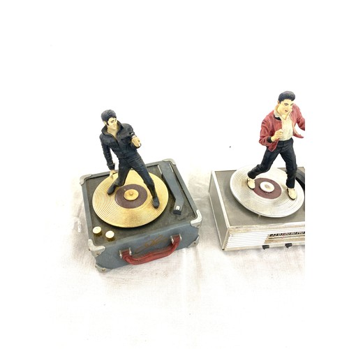 382 - Three Franklin Mint Elvis Presley Music boxes to include Jailhouse Rock, Burning Love, Heartbreak Ho... 