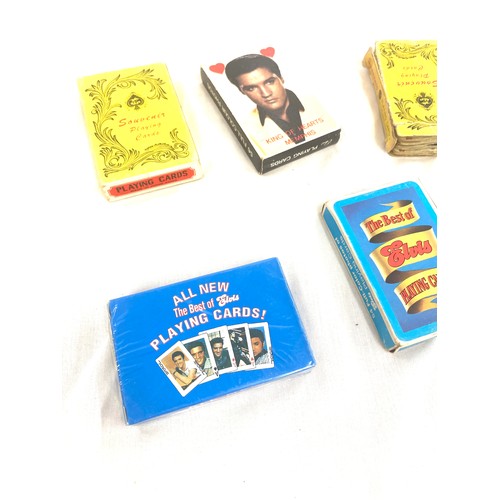 381 - Selection of new and used Elvis Presley vintage playing cards