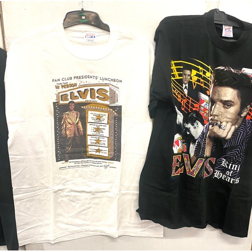 245 - Selection of vintage and later Elvis Presley t shirt, size XL various designs