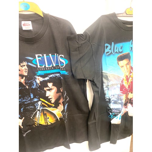 245 - Selection of vintage and later Elvis Presley t shirt, size XL various designs