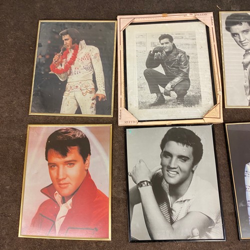 331 - Selection of Elvis Presley framed prints largest one measures 22 inches tall