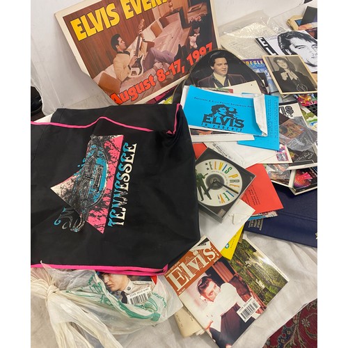 322 - Large selection of Elvis Presley memorabilia to include photographs, postcards, fan club letters and... 