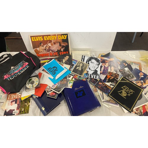 322 - Large selection of Elvis Presley memorabilia to include photographs, postcards, fan club letters and... 