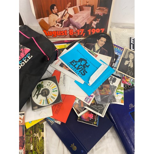 322 - Large selection of Elvis Presley memorabilia to include photographs, postcards, fan club letters and... 