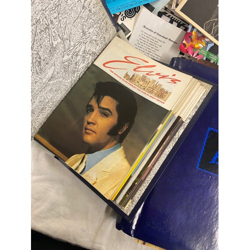 322 - Large selection of Elvis Presley memorabilia to include photographs, postcards, fan club letters and... 