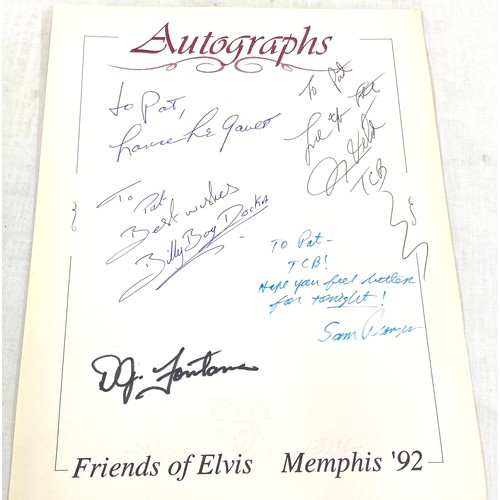 417 - Friend of Elvis Autographs Memphis 92 includes Billy Boy docka, Le Gauer etc