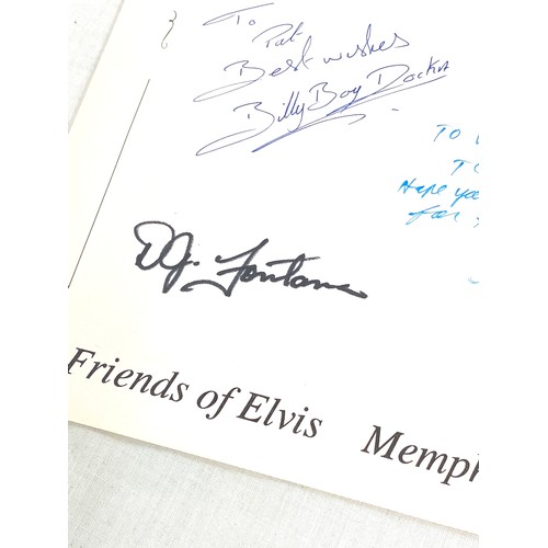 417 - Friend of Elvis Autographs Memphis 92 includes Billy Boy docka, Le Gauer etc