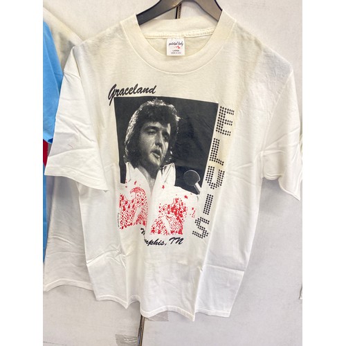 252 - Selection of vintage and later Elvis Presley t shirts, various sizes and designs