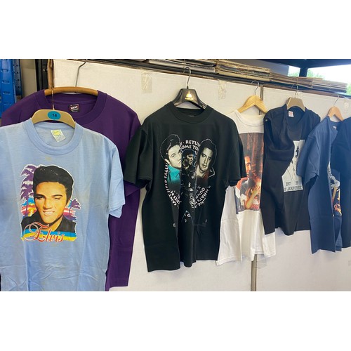 256 - Selection of vintage and later Elvis Presley t shirts, various sizes and designs