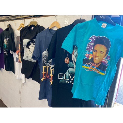 256 - Selection of vintage and later Elvis Presley t shirts, various sizes and designs