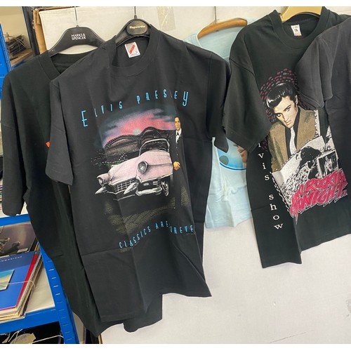 255 - Selection of vintage and later Elvis Presley t shirts, various sizes and designs