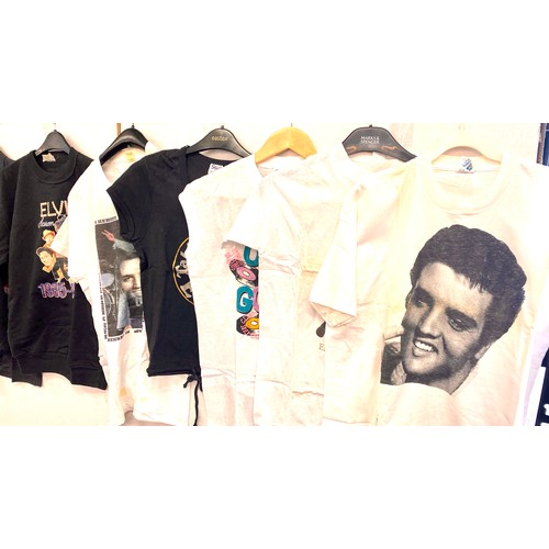 258 - Selection of vintage and later Elvis Presley t shirts, various sizes and designs