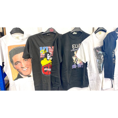 258 - Selection of vintage and later Elvis Presley t shirts, various sizes and designs