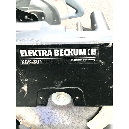 276A - Elektra Beckum circular saw untested (missing blade, model number KJS301 and unnamed circular saw