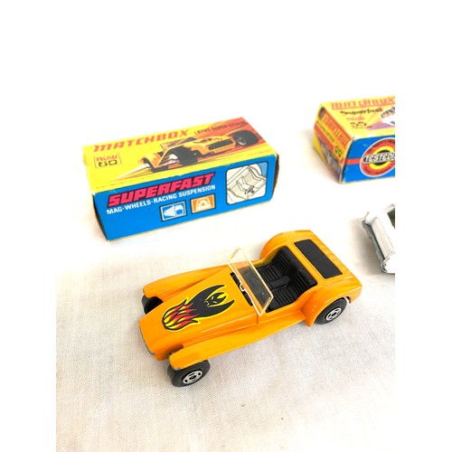 513 - Matchbox Superfast new 60 Lotus super seven with original box, Matchbox Superfast new 55 Police car ... 