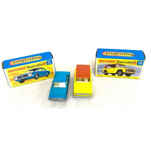 518 - Matchbox superfast 68 Porsche 910 with original box, Matchbox superfast 18 field car with original b... 