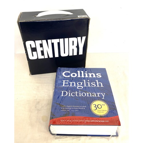 132 - Century book Phaidon, Collins English dictionary 30th anniversary edition (still wrapped)