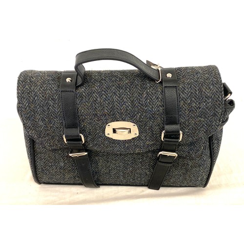 95 - New Ladies grey Glen Appin of Scotland Harris tweed bag